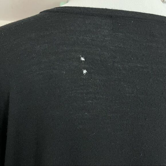 Eskandar Black Sweater Merino Wool Scoop Neck Long Sleeve Lightweight M - Picture 7 of 7